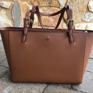 Tory Burch authentic emerson leather tote bag
